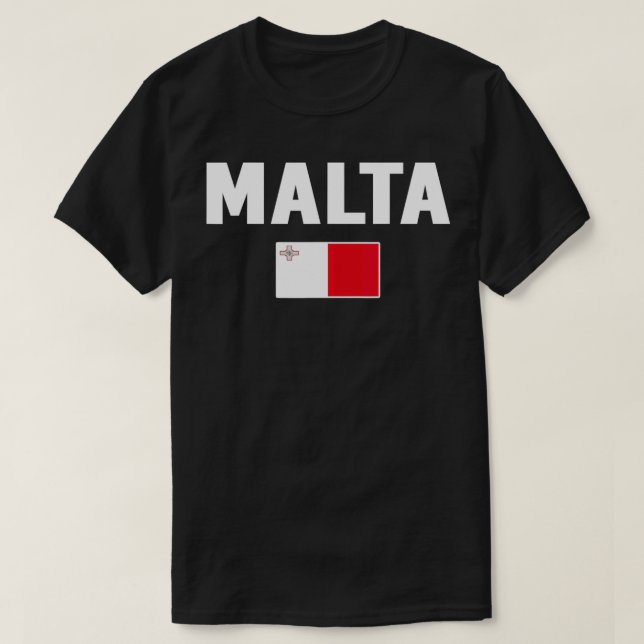 Malta Tee Flagga souvenir Gift Malta (Design framsida)