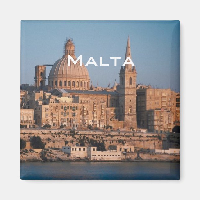 Malta Travel Souvenir Photo Fridge Magnet (Framsidan)