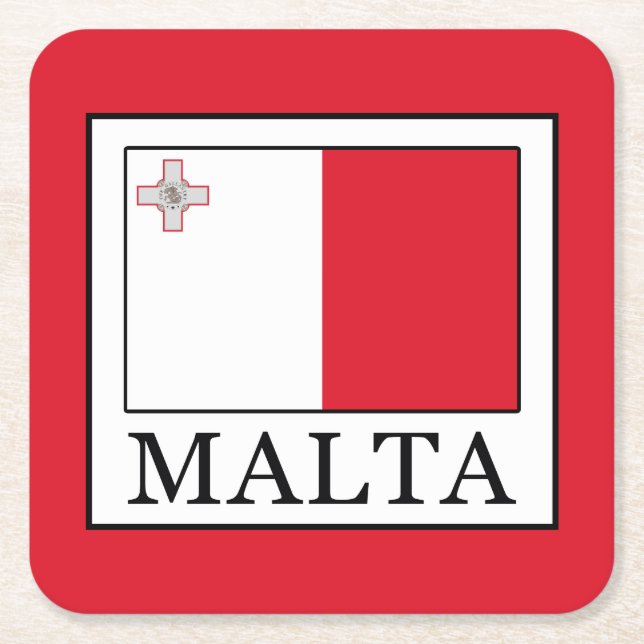 Malta Underlägg Papper Kvadrat (Framsidan)