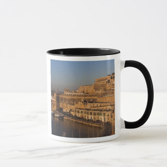 Malta, Valletta, hamnvy från Lower Barrakka Mugg (Höger)