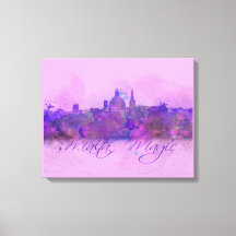 Malta Valletta Violet Kusten Watercolor