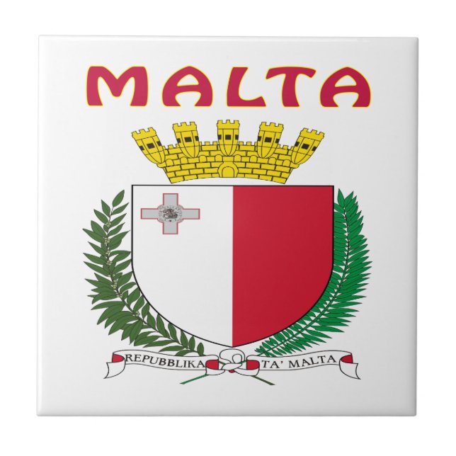 MALTA vapensköld Kakelplatta (Framsidan)
