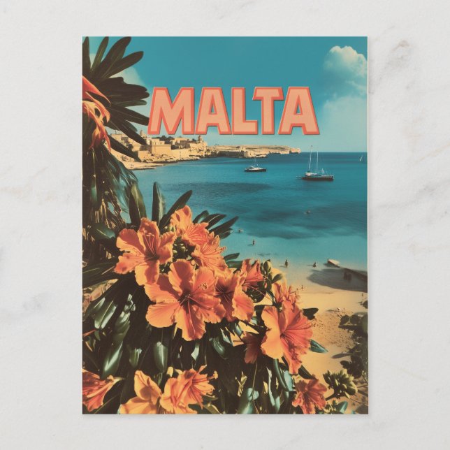 Malta vintage vykort (Framsida)