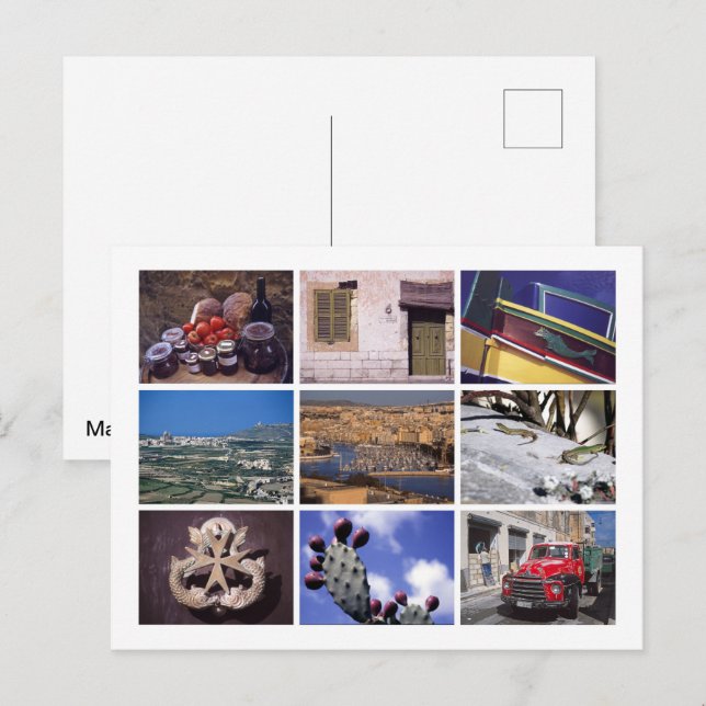 Malta Vykort (Fram/baksida)