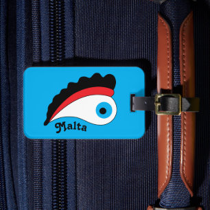 Maltas Dubbla-sidiga fiskebåt Lucky Öga Bagagebricka