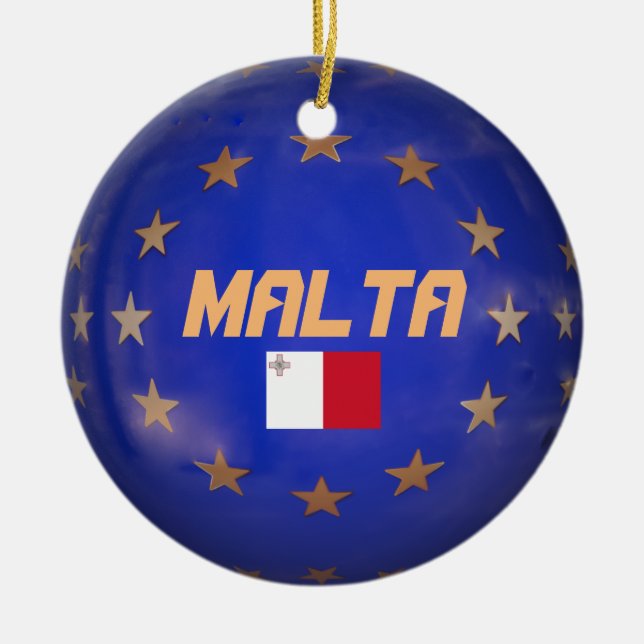 Maltas EU-Anpassningsbar Juli Ornament i EU (Framsidan)