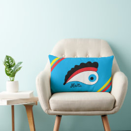 Maltas fiskebåt Lucky Öga Colorful Lumbarkudde