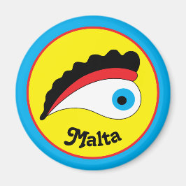 Maltas fiskebåt Lucky Öga Colorful Magnet