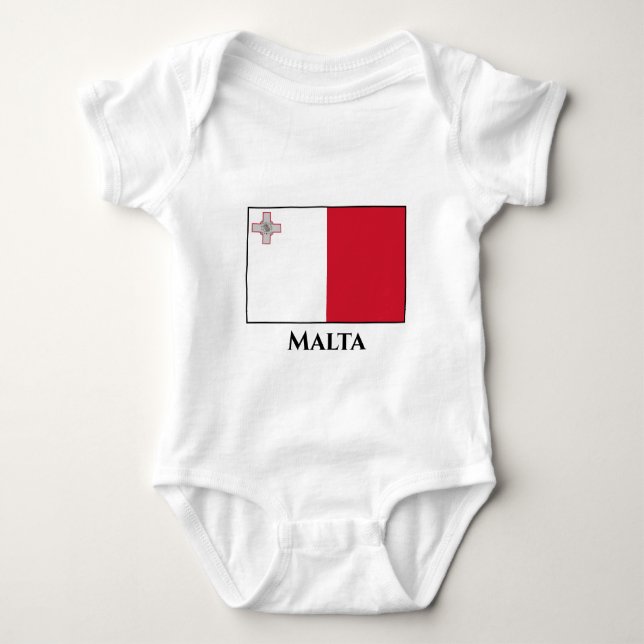 Maltas (maltesiska) Flagga T Shirt (Framsida)