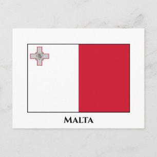 Maltas (maltesiska) Flagga Vykort