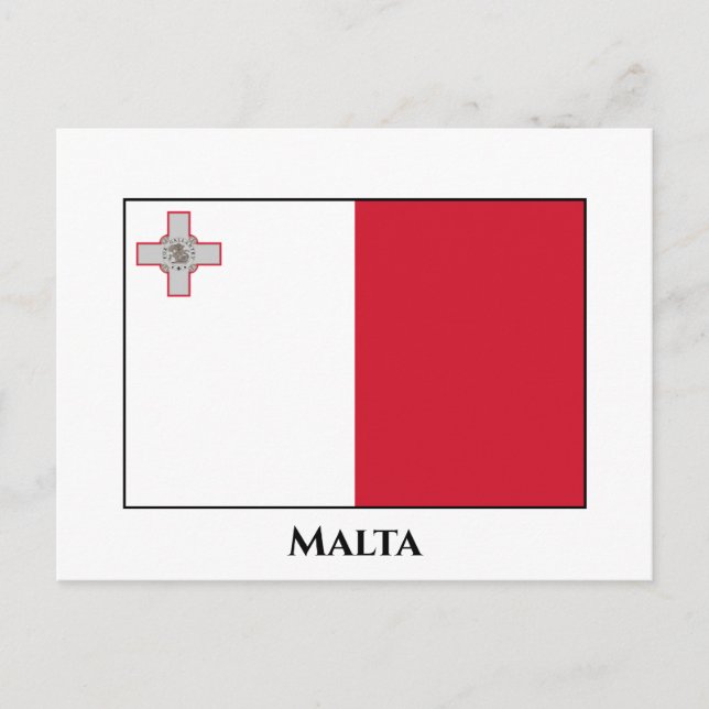 Maltas (maltesiska) Flagga Vykort (Framsida)