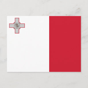 Maltas (maltesiskt) Flagga Postcard Vykort