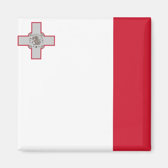 Maltas nationella Flagga Magnet (Framsidan)