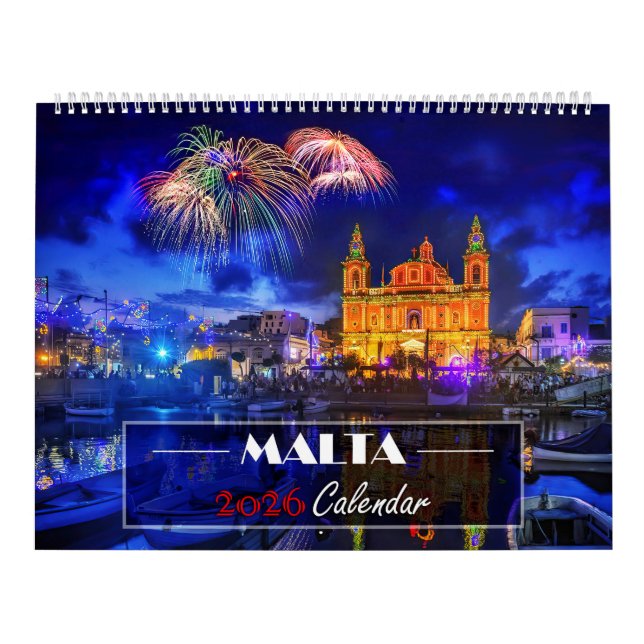 Maltas vackra landskapskalender 2026 kalender (Omslag)