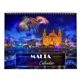 Maltas vackra landskapskalender 2026 kalender