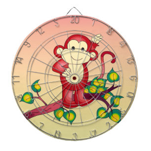 Måltavla för Cute Red Monkey Darttavla