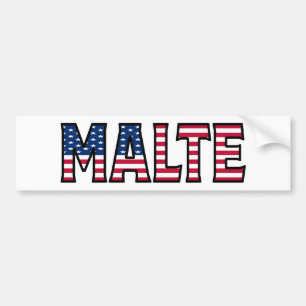 Malte Namn Vorname USA Aufkleber Sticker Auto Bildekal