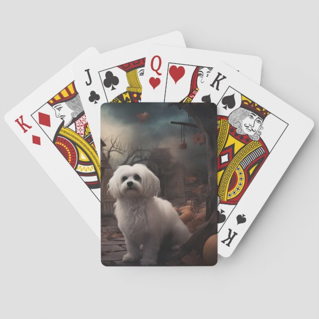 Malteese Halloween Scary Casinokort (Baksidan)