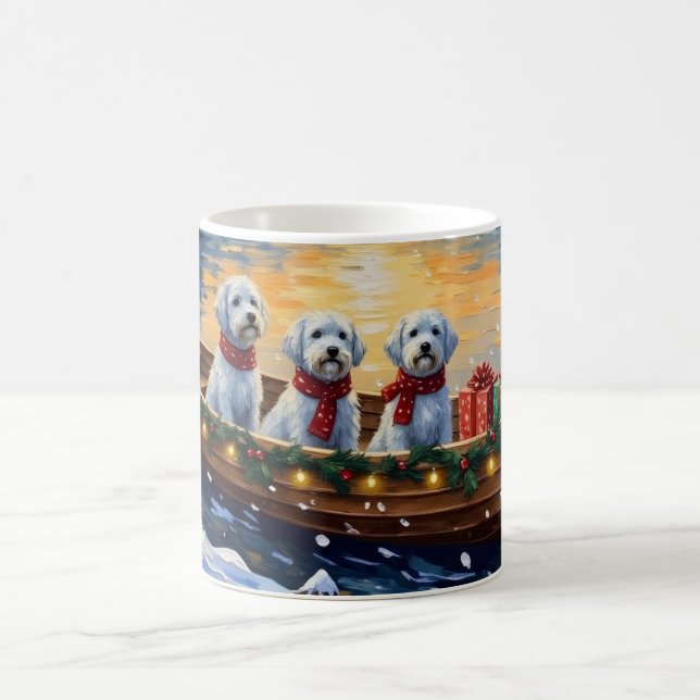 Maltese Christmas Boat Holiday Kaffemugg (Center)