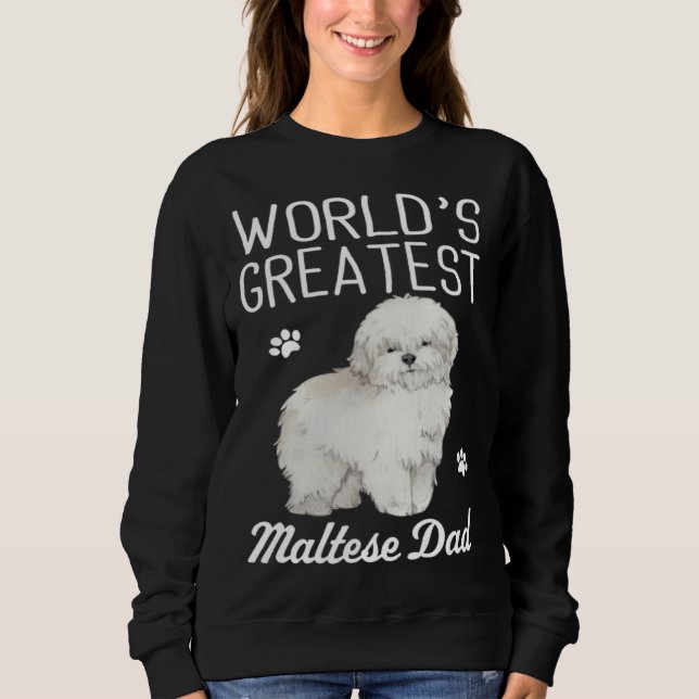 Maltese Dad Dog  Greatest Maltese Dad T Shirt (Framsida)