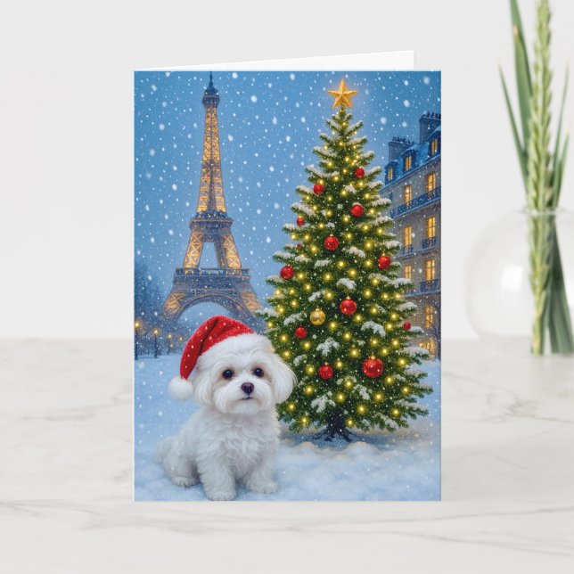 Maltese Holiday Card  Helgkort (Framsida)