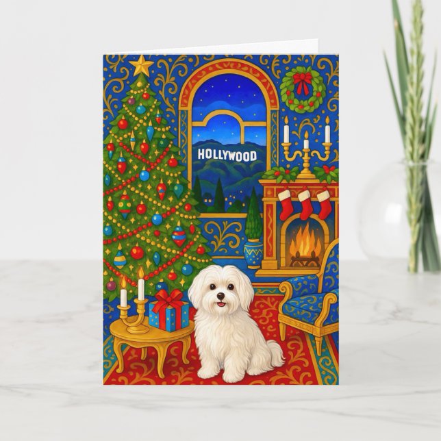 Maltese Holiday Card Helgkort (Framsida)