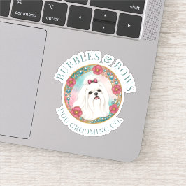 Maltese hund frisörsalong vinyl dekal