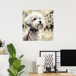 Maltese Hund Konst Affisch