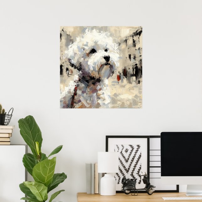 Maltese Hund Konst Affisch (Hemmakontoret)