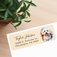 Maltese Hund Returadressetikett