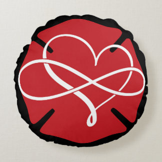 MALTESE KOR med HEART och INFINITY Rund Kudde