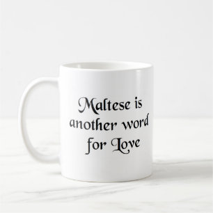 Maltese ord kaffe mugg