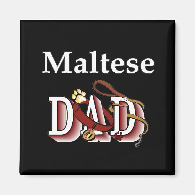 Maltese pappa Magnet (Framsidan)