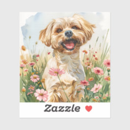 Maltese Watercolor Sticker Klistermärken