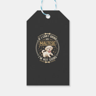 Malteser Går Inte Hund Röda Fluga Ben Ram Presentetikett