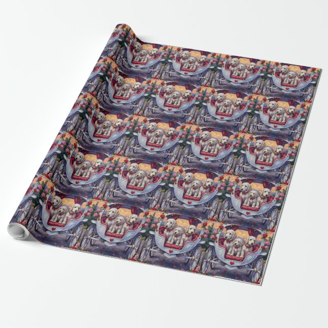 Malteser Hund Alla Hjärtans Dag  Presentpapper (Utrullad)