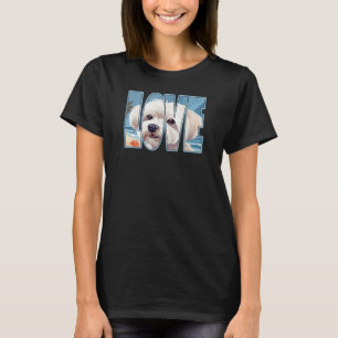 Malteser Hund Kärlek T Shirt