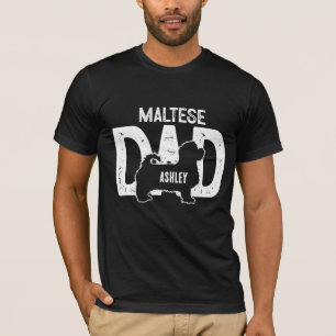Malteser Hund Pappa Valp Pappa T Shirt