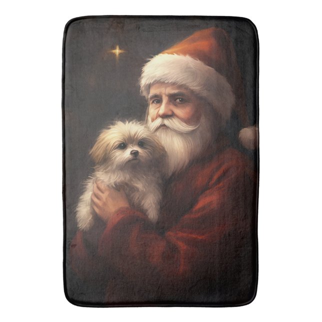 Malteser med Tomte Festiv Jul  Badrumsmatta (Framsidan (Vertikal))