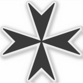 Malteserkors (svart) klistermärken