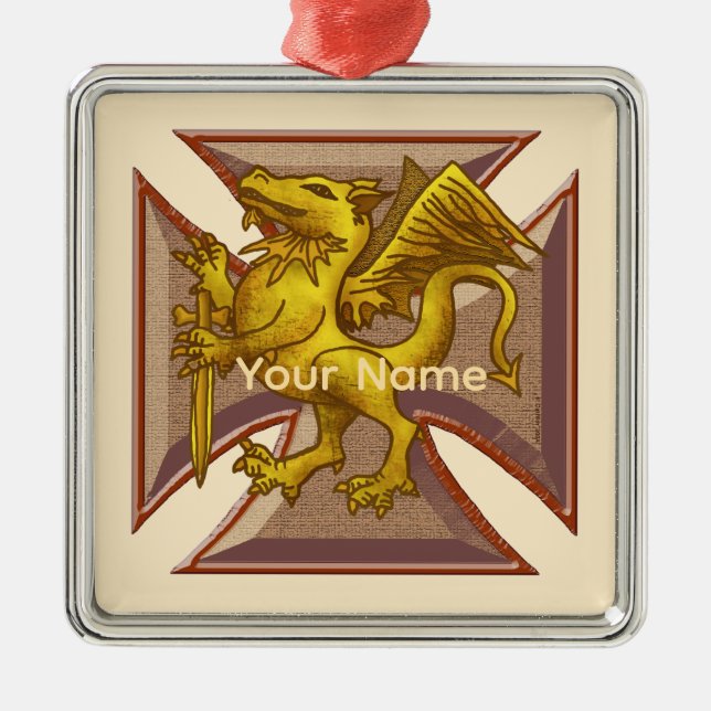 Malteserkorsdrake ornament (Framsidan)