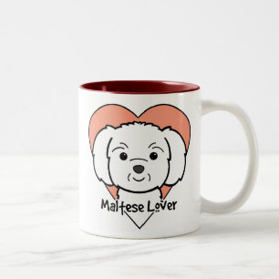 Maltesisk älskare Två-Tonad mugg