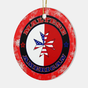 Maltesisk amerikansk Ensign Kor-julprydnad Julgransprydnad Keramik