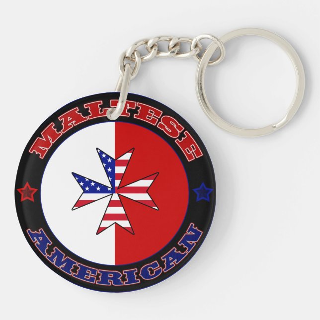 Maltesisk amerikansk Kor Ensign Matla Keychain (Baksidan)