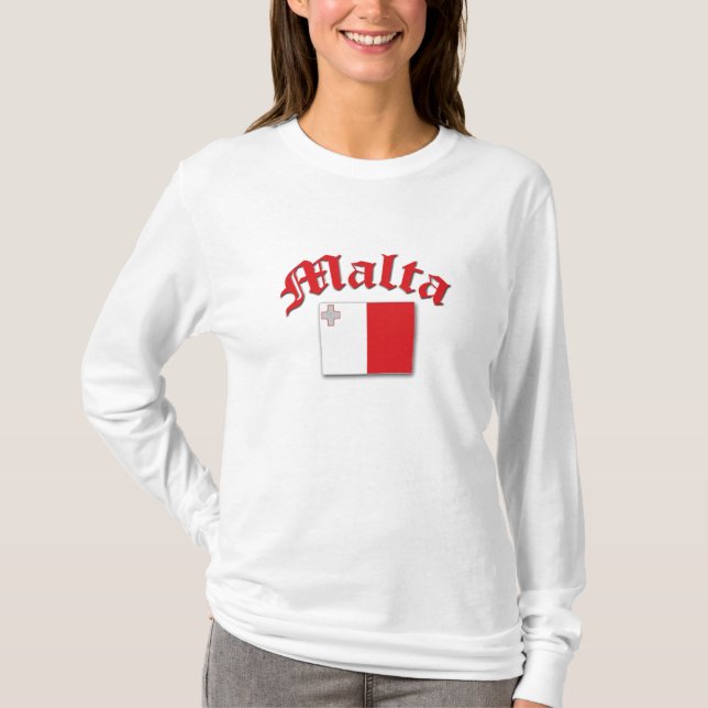 Maltesisk flagga tee shirt (Framsida)