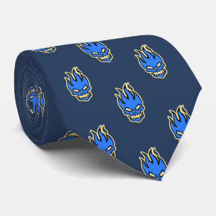 Maltesisk flaming Skull Creepy Navy Two-sided Slips