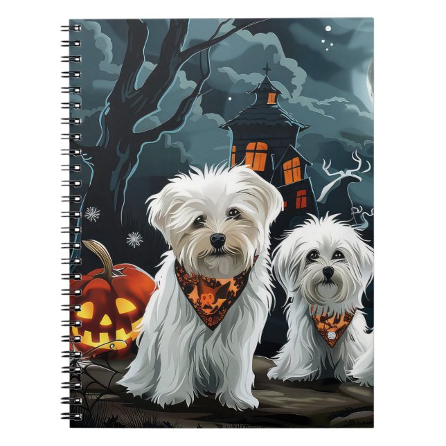Maltesisk Halloween Kuslig Anteckningsbok (Framsidan)