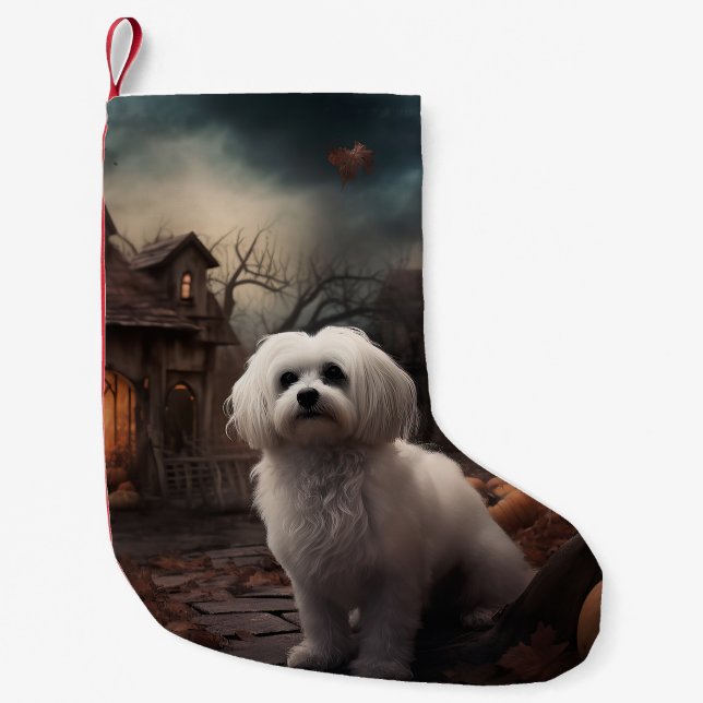 Maltesisk Halloween Skräckinjagande Liten Julstrumpa (Framsidan)