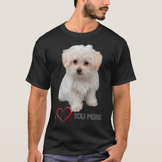 Maltesisk Hund älskare Design Puppy Kärlek-citat T Shirt (Framsida)
