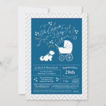Maltesisk Hund Baby Shower Blue Boy